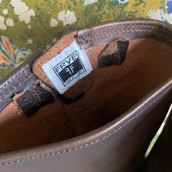 Frye Veronica Slouch Brown Tall Riding Boots - Picture 12 of 13